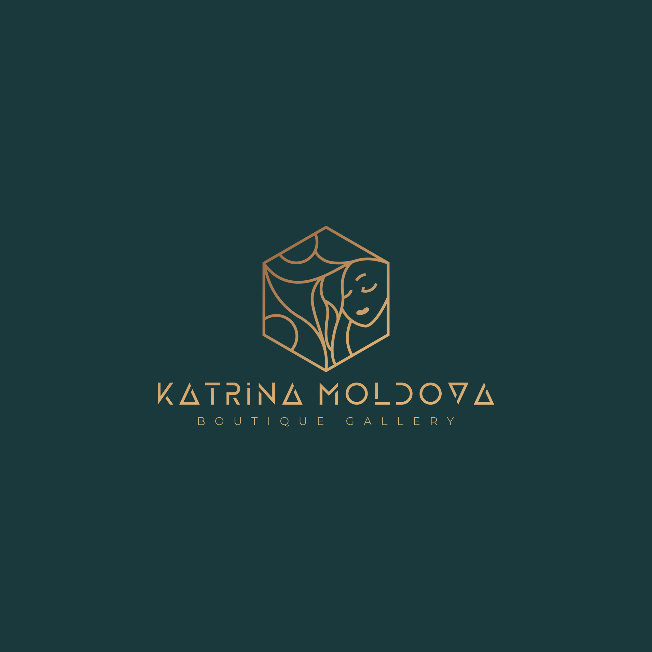 katrina moldova boutique gallery boca raton florida grozina marketing and public relations logo design concept