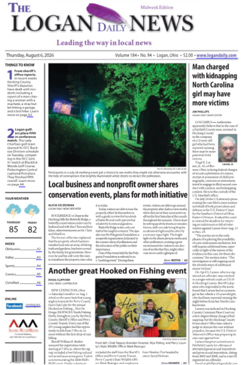 The Logan Daily News coverage of Butterfly Ridge and Moth Nights America